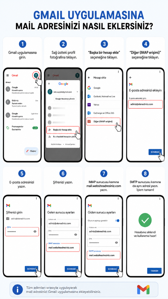 Gmail Uygulamasına Mail Adresinizi Nasıl Eklersiniz Resimli Anlatım