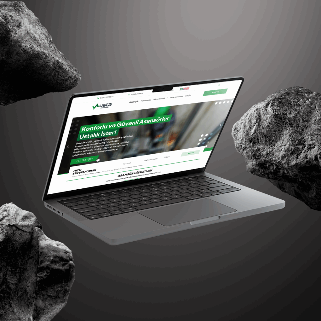Usta Asansör Web Tasarım Arayüzü